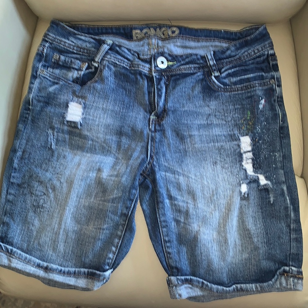 *3 for $25* BONGO DISTRESSED BLUE JEAN SHORTS Size 13